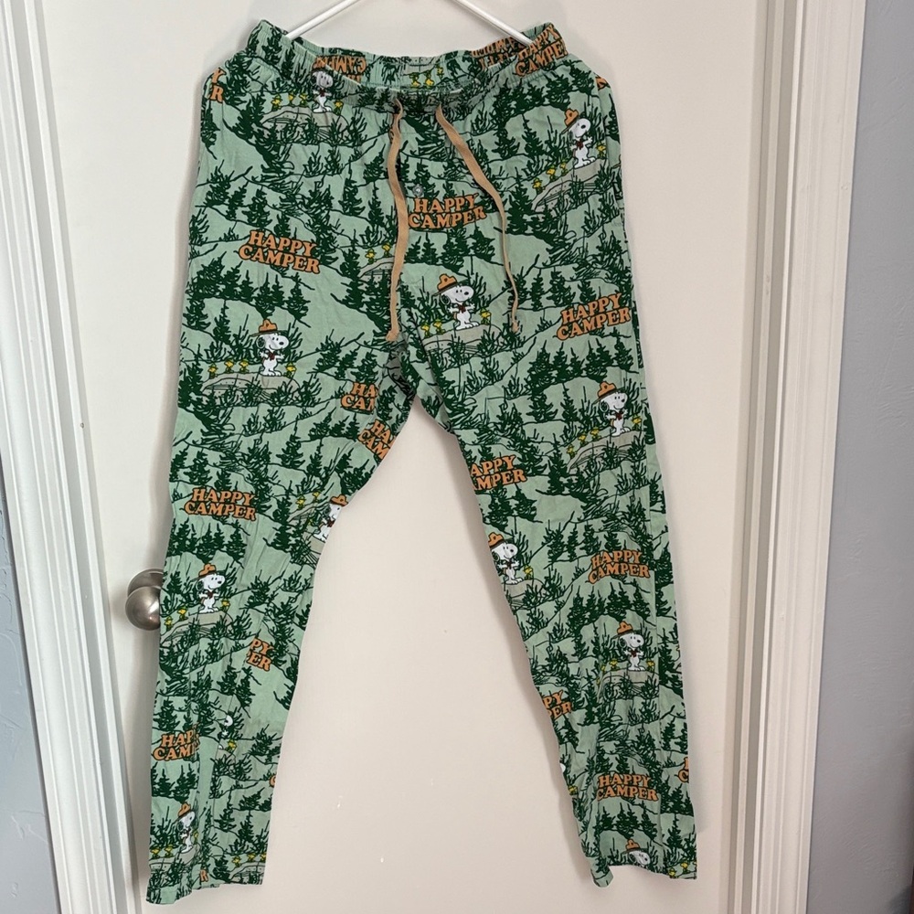 Peanuts Happy Camper Green Sweatpants